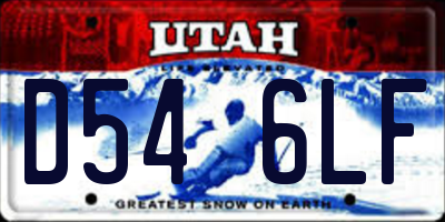 UT license plate D546LF