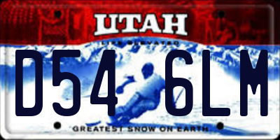 UT license plate D546LM