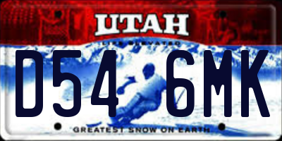 UT license plate D546MK