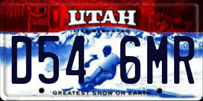 UT license plate D546MR