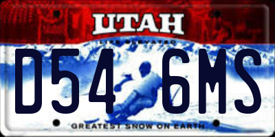 UT license plate D546MS