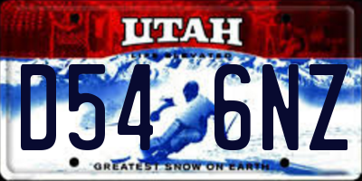 UT license plate D546NZ