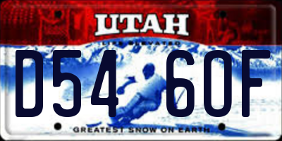 UT license plate D546OF