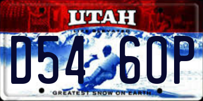 UT license plate D546OP