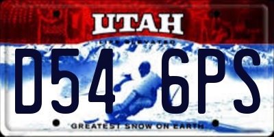 UT license plate D546PS