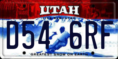 UT license plate D546RF