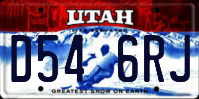 UT license plate D546RJ