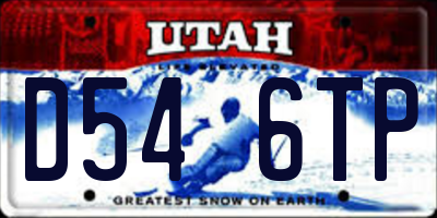 UT license plate D546TP