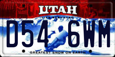 UT license plate D546WM