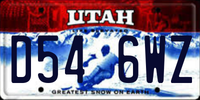 UT license plate D546WZ