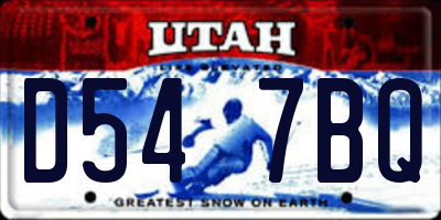 UT license plate D547BQ