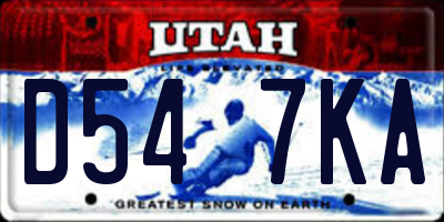 UT license plate D547KA