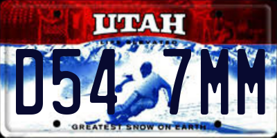 UT license plate D547MM