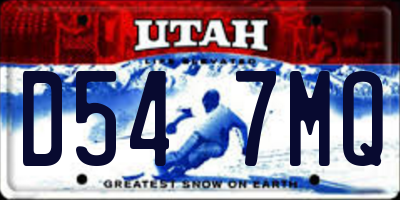 UT license plate D547MQ