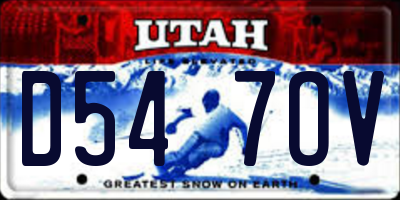 UT license plate D547OV