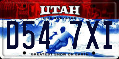 UT license plate D547XI