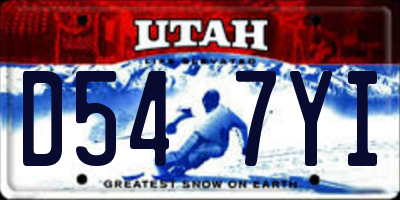 UT license plate D547YI