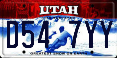 UT license plate D547YY