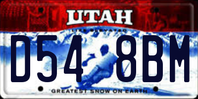 UT license plate D548BM