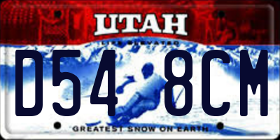 UT license plate D548CM