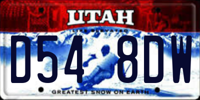 UT license plate D548DW