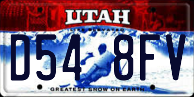 UT license plate D548FV