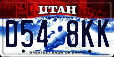 UT license plate D548KK