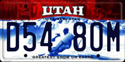 UT license plate D548OM