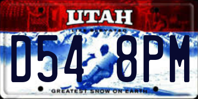 UT license plate D548PM