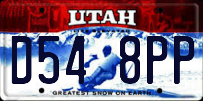 UT license plate D548PP