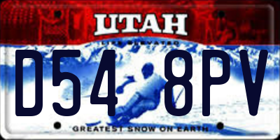 UT license plate D548PV