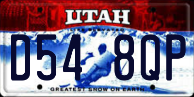 UT license plate D548QP