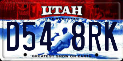 UT license plate D548RK