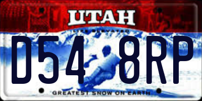 UT license plate D548RP