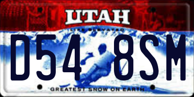 UT license plate D548SM