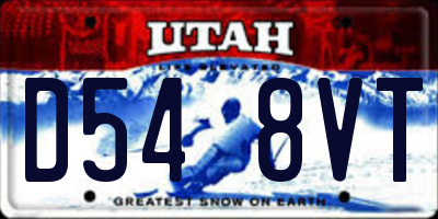 UT license plate D548VT