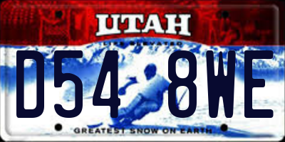 UT license plate D548WE