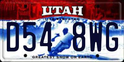 UT license plate D548WG