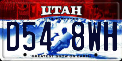 UT license plate D548WH