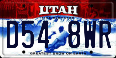 UT license plate D548WR