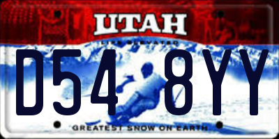 UT license plate D548YY