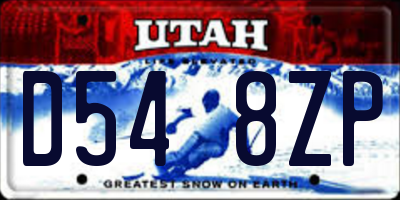 UT license plate D548ZP