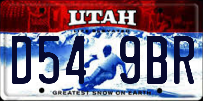 UT license plate D549BR