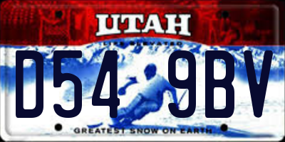 UT license plate D549BV
