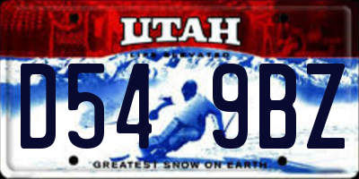 UT license plate D549BZ