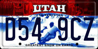 UT license plate D549CZ