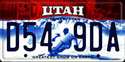 UT license plate D549DA