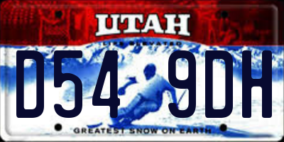 UT license plate D549DH
