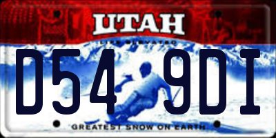 UT license plate D549DI