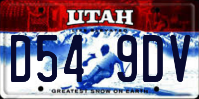 UT license plate D549DV